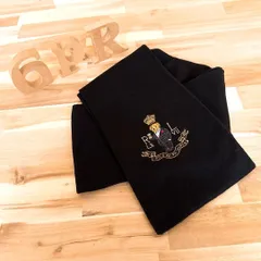 稀少【ポロラルフローレン】クラシカル ポロベア マフラー プレッピー 黒ブラック