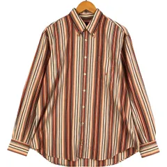 古着 バーバリー Burberry's LONDON マルチストライプ 長袖 ボタンダウンストライプシャツ メンズM相当/eaa600574