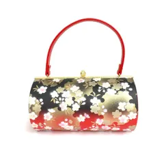 ノーブランド  がま口ハンドバッグ  花柄 桜 PVC    レッド レディース / 240001172929