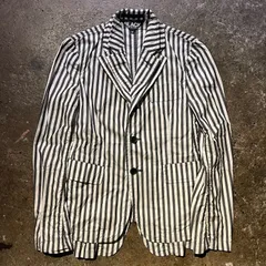 BLACK COMME des GARCONS 2014ss レイヤード ストライプ 3B ジャケット ブラック コムデギャルソン 14ss AD2013 ドッキング 多重 XSのサムネイル
