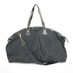 agnes b. VOYAGE アニエスベーボヤージュ 2WAYボストンバッグ  レザータグ ナイロン    ブラック ユニセックス / 240001172537