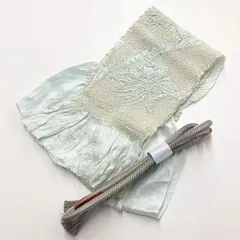 ［5917］帯締め 帯揚げ セット 笹竹文様 絞り 逸品 正絹 着物 帯絞め