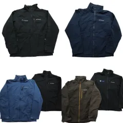 古着卸 まとめ売り コロンビア ソフトシェル ジャケット 6枚セット (メンズ L ) ジップポケット 企業 裏地フリース 中古 古着 NC5668