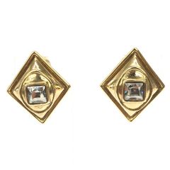 極美品】バーバリー ピアス サークル ゴールド金具 ロゴ型押し ライン 