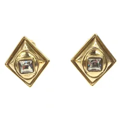 GIVENCHY ジバンシィ イヤリング  ダイヤ柄/ラインストーン ヴィンテージ   ゴールドカラー レディース / 240001172795