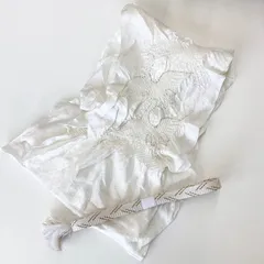 ［5934］帯締め 帯揚げ セット 舞鶴文様 絞り金糸 白 正絹 着物 帯絞め