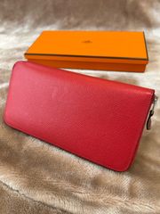 エルメス Hermes ピッコロ ペンケース パープル シェーブル 筆箱 刻□J