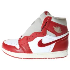 NIKE (ナイキ) WMNS AIR JORDAN1 RETRO HIGH OG DJ4891-061 ウィメンズ エアジョーダン1 レトロ ハイカットスニーカー ホワイト/レッド US10.5/27.5cm