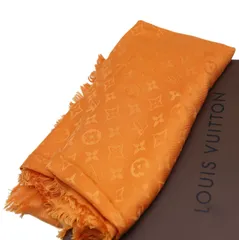 激レア✨ルイヴィトン ストール スカーフ モノグラム オレンジ 中古・古着通販】LOUIS VUITTON (ルイ ヴィトン) 大判ストール