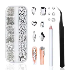 ハンドメイド素材 ネイルデコレーション ネイルアートパーツ 丸 手芸パーツ 長方形 ハート ひし形 DIY 3D ストーン ネイル ネイルを飾て ラインストーン ネイルラインストーン