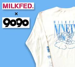 9090 × MILKFED. Angel Long Tee コラボ ロングスリーブ 刺繍 ボックスロゴ 天使 ホワイト サイズ XL