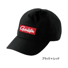 (25年11月新商品) がまかつ ベーシックレインキャップ(ボックスロゴ) GM-9127 ブラック×レッド Lサイズのサムネイル