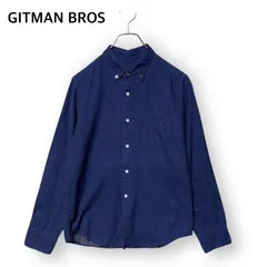 ギットマンブラザーズ USA製 ドット柄 長袖シャツ ボタンダウン ネイビー Mサイズ メンズ GITMANBROS MADEINUSA
