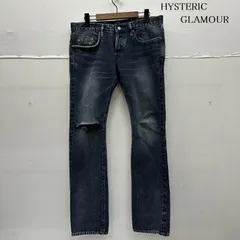 ヒステリックグラマー スタッズ ダメージ デニム スリム ストレート パンツ 0214AP04 メンズ 32インチ ISItems【USED】【古着】【中古】50146900