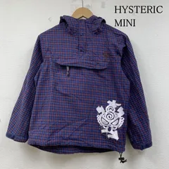 ヒステリック ミニ パーカー ジャケット ハーフジップ ロゴ 刺繍 キャラ プリント チェック キッズ 子供服 フード付 ガールズ 130cm ISItems【USED】【古着】【中古】50146895