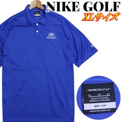 NIKE GOLF ナイキゴルフ スウッシュ刺繍 ポロシャツ XLサイズ ブルー