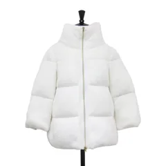HERNO ヘルノ ジャケット ホワイト 白 サイズ:40(M) | エコファー ダウン ジャケット / コート | ショート丈 ボトルネック 七分袖 フェイクファー | アウター ブルゾン 上着【レディース】【中古】