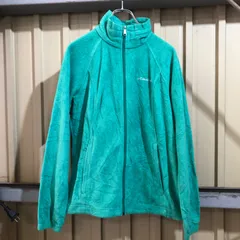 824 Columbia フリースジャケット グリーン M コロンビア ワンポイント 刺繍ロゴ フルジップ 古着卸 アメリカ仕入
