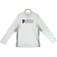 サイズ：XL PUMA GOLF プーマゴルフ  モックネック　長袖Tシャツ 裏微起毛 千鳥柄 ホワイト系 [240101554645] ゴルフウェア メンズ ストスト