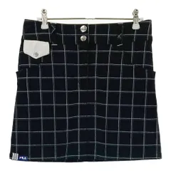 サイズ：S FILA GOLF フィラゴルフ  インナー付 ストレッチスカート チェック柄 ブラック系 [240101559020] ゴルフウェア レディース ストスト