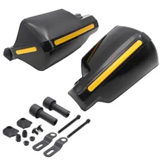 ハンドルガード バイク用 防寒 防風 左右セット ブラック