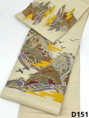 未使用品】袋帯 明綴れ織 花鳥 お太鼓柄 柔らかめ - メルカリ