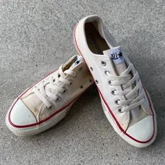 90's USA製 Converse ALL STAR US 7 古着　ホワイト　白　コンバース　スニーカー　オールスター