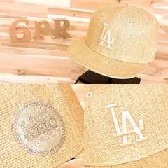 超激レア/未使用【ニューエラ×ドジャース】ペーパー ストロー キャップ ベージュ