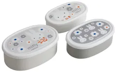 【人気商品】シール容器 保存容器 日本製 (大400ml 中280ml 小180ml) スケーター(Skater) 3個組 Ag+ 抗菌 ミッフィー モノトーン SRS3SAG