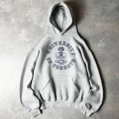 90s USA製 RUSSELL 3段 カレッジ プリント スウェット フード パーカー M / 90年代 アメリカ製 オールド ラッセル 霜降り グレー トレーナー