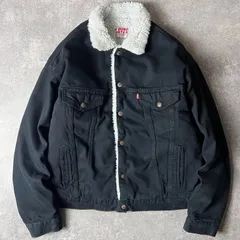 80s USA製 Levis 70609 ブラック デニム ボア ジャケット M / 80年代 アメリカ製 ビンテージ リーバイス ジージャン 黒