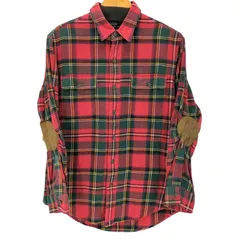 ポロバイラルフローレン Polo by RALPH LAUREN フランネルチェックシャツ エルボーパッチ メンズ import：M 