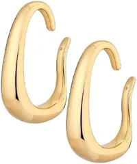 【人気商品】金属アレルギー対応 シンプル イヤリング メタル イヤカフ 両耳用 イヤーカフス ゴールド/シルバー [クライフ]イヤーカフ