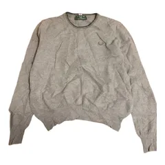 フレッドペリー　ニット　セーター　チャコールグレー　Mサイズ　56 イタリア製　US古着　Uネック　ウール100%