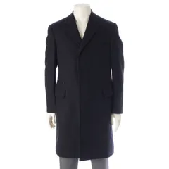 エルメス ウール カシミヤ ヘリンボーン チェスター コート アウター ネイビー 48【中古】のサムネイル