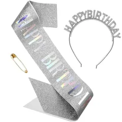 【人気商品】子供 お祝い小道具 記念日 女の子 パーティーグッズ 王冠 王冠 キラキラ 女性 飾り ケーキ バースデー ブローチ カチューシャ たすき 誕生日 LIKENNY