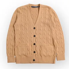 Ralph Lauren sport ラルフローレン カシミヤ混紡 ケーブルニットカーディガン エルボーパッチ