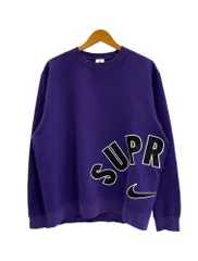 シュプリーム SUPREME ×NIKE ナイキ 22SS Arc Crewneck アーククルーネックスウェット 紫 DM1776-506 スウェット パープル Mサイズ 101MT-5318