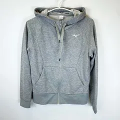 ミズノ スウェットシャツ パーカー M グレー 32MC8360 レディース MIZUNO ジップアップパーカー トレーニングウェア