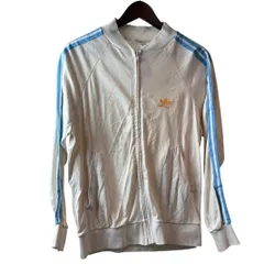 フランス製 70s adidas ATP トラックジャケット Track Jacket White × Light Blue France Vintage L相当