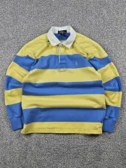 ポロラルフローレン ストライプ パータン ラグビー Tシャツ ( M ) / 10159