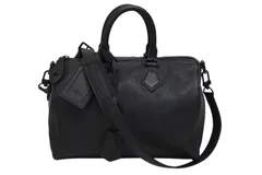 極美品 LOUIS VUITTON ルイヴィトン スピーディ P9 バンドリエール 30 ハンドバッグ M13904 モノグラム ウルトラブラック 中古 4b009469