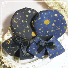 10cm〜12cmぬい服　星空のケープ＋お星様付きベレー帽セット