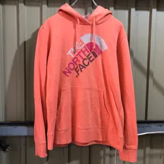 832 THE NORTH FACE パーカー ピンク L ザ・ノースフェイス スウェット ビッグロゴ プリントロゴ 古着卸 アメリカ仕入