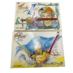 186002 動作未確認 ファイナルファンタジーⅡ・Ⅲ ファミコン ファミリーコンピューター ソフト 2点まとめ売り