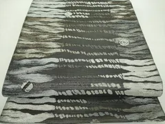 平和屋着物●手染屋　吉兵衛　両面　六通柄袋帯　横段丸文　金銀糸　正絹　逸品　DAAZ0348ps 平和屋着物○手染屋 吉兵衛 両面 六通柄袋帯 横段丸文 金銀糸 正絹