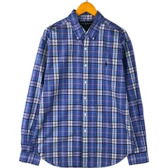 古着 ラルフローレン Ralph Lauren CLASSIC FIT 長袖 ボタンダウンチェックシャツ メンズXL相当/eaa601714