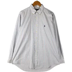 古着 ラルフローレン Ralph Lauren POLO by Ralph Lauren YARMOUTH 長袖 ボタンダウンチェックシャツ メンズL相当/eaa601716