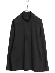 【お得なクーポン配布中!】 パタゴニア キャプリーン 3 長袖 Tシャツ メンズ L / 11年製 ストレッチ カットソー ロンT アンダーシャツ インナー ハーフジップ ブラック