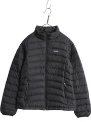 【お得なクーポン配布中!】 パタゴニア ダウン セーター キッズ XL レディース S 程/ 古着 16年製 キルティング ナイロン ジャケット 600フィル ブルゾン アウター 黒